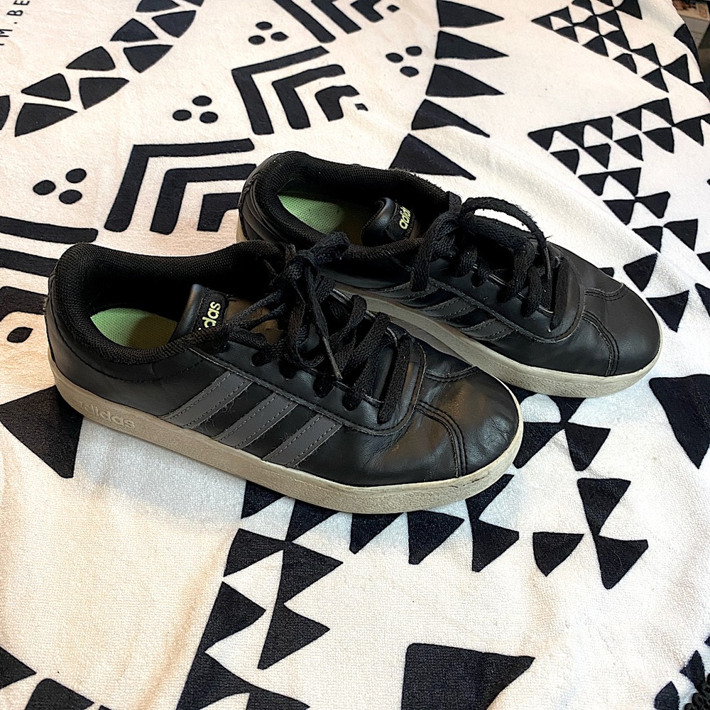 Adidas black sneakers size 2